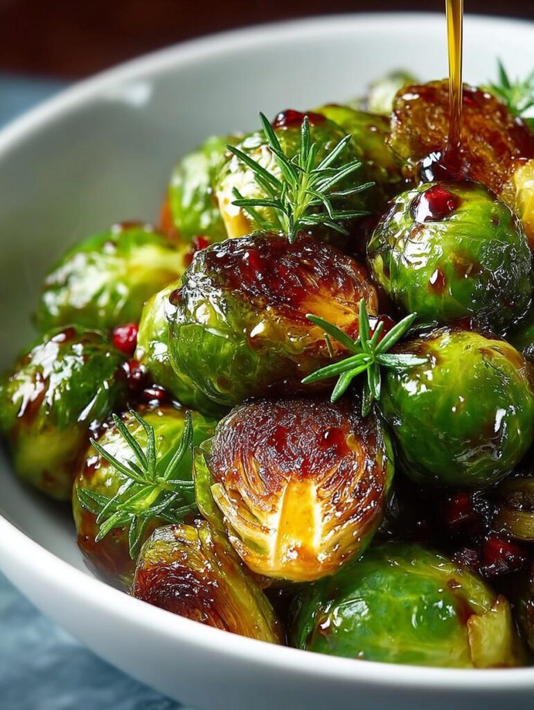 Balsamic Honey Glazed Brussels