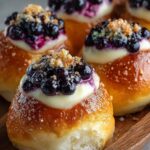 Blueberry Cheesecake Brioche Buns