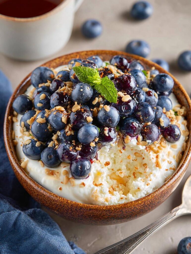 Blueberry Cottage Cheese Bowl