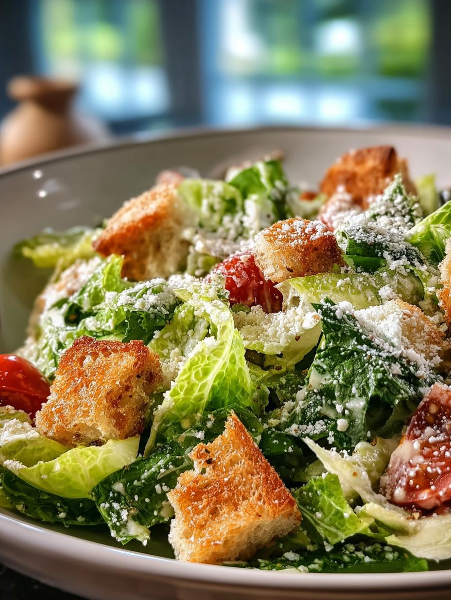 Caesar Salad with Garlic Butter Breadcrumbs Delight - Caesar Salad with Garlic - additional detail