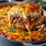Cheesy Beef Rice Bake