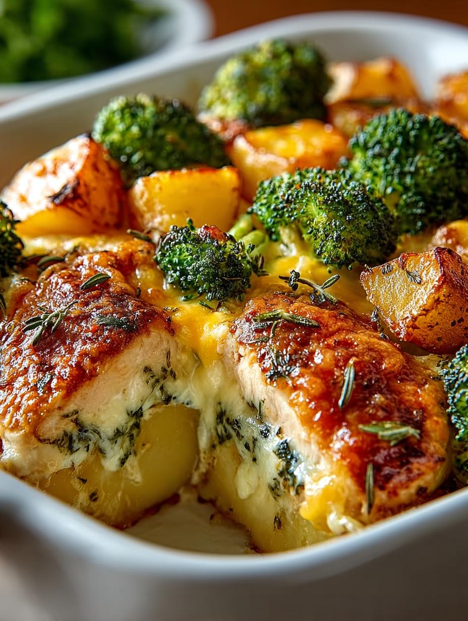 Cheesy Chicken Potato Broccoli