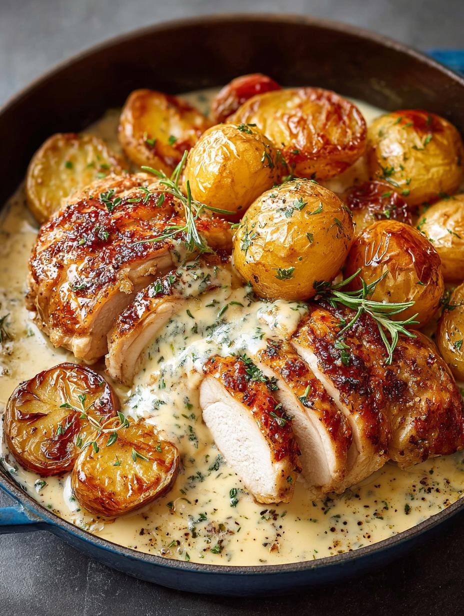 Delicious Chicken Potatoes with Dijon Cream Sauce - Chicken Potatoes with Dijon - additional detail