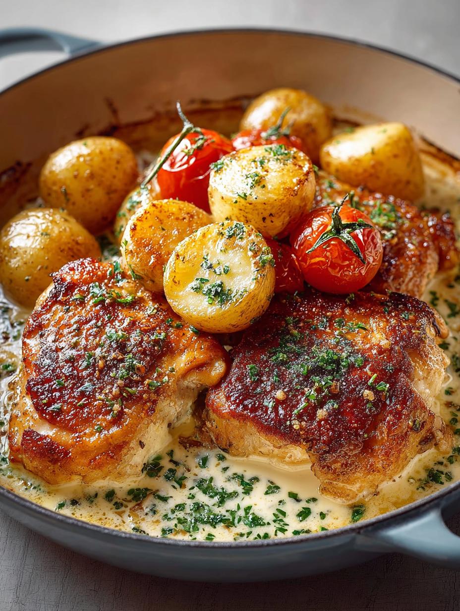 Chicken Potatoes with Dijon