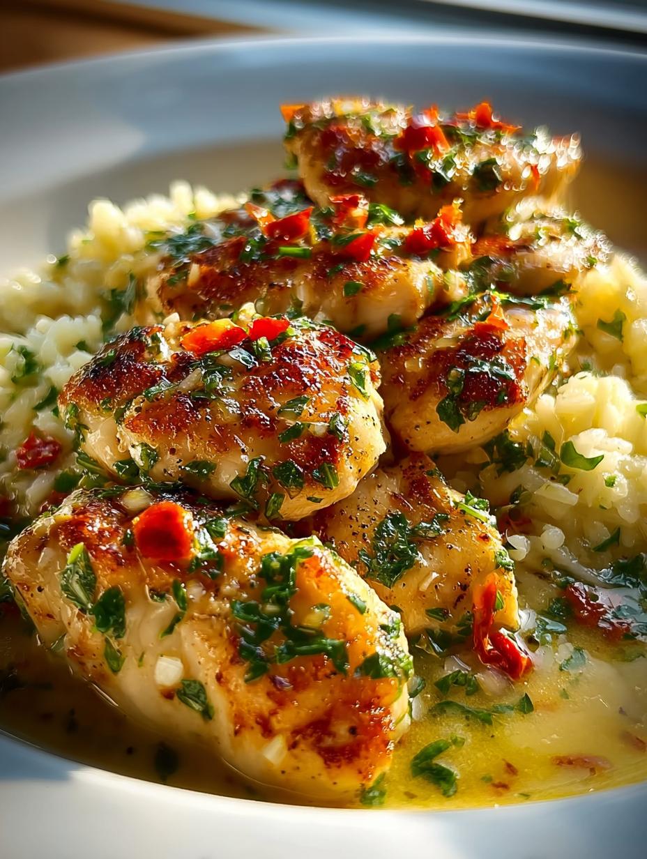 Delicious Chicken Scampi with Garlic Parmesan Rice - Chicken Scampi with Garlic - additional detail