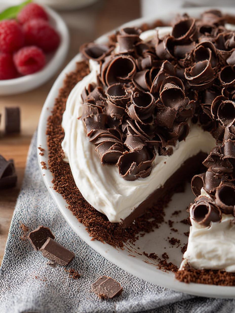 Indulge in This Rich Chocolate Cream Cheese Pie - Chocolate Cream Cheese Pie - additional detail