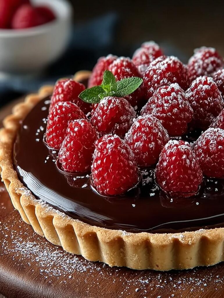 Chocolate Ganache Raspberry Tart