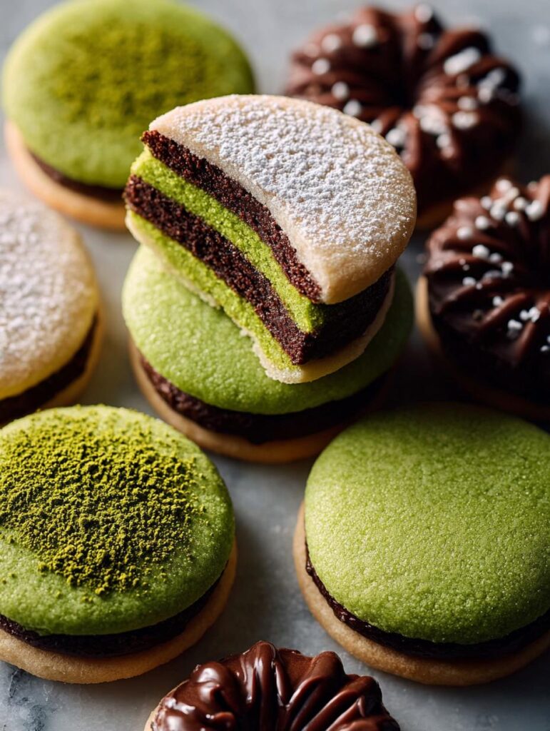 Chocolate Matcha Butter Cookies