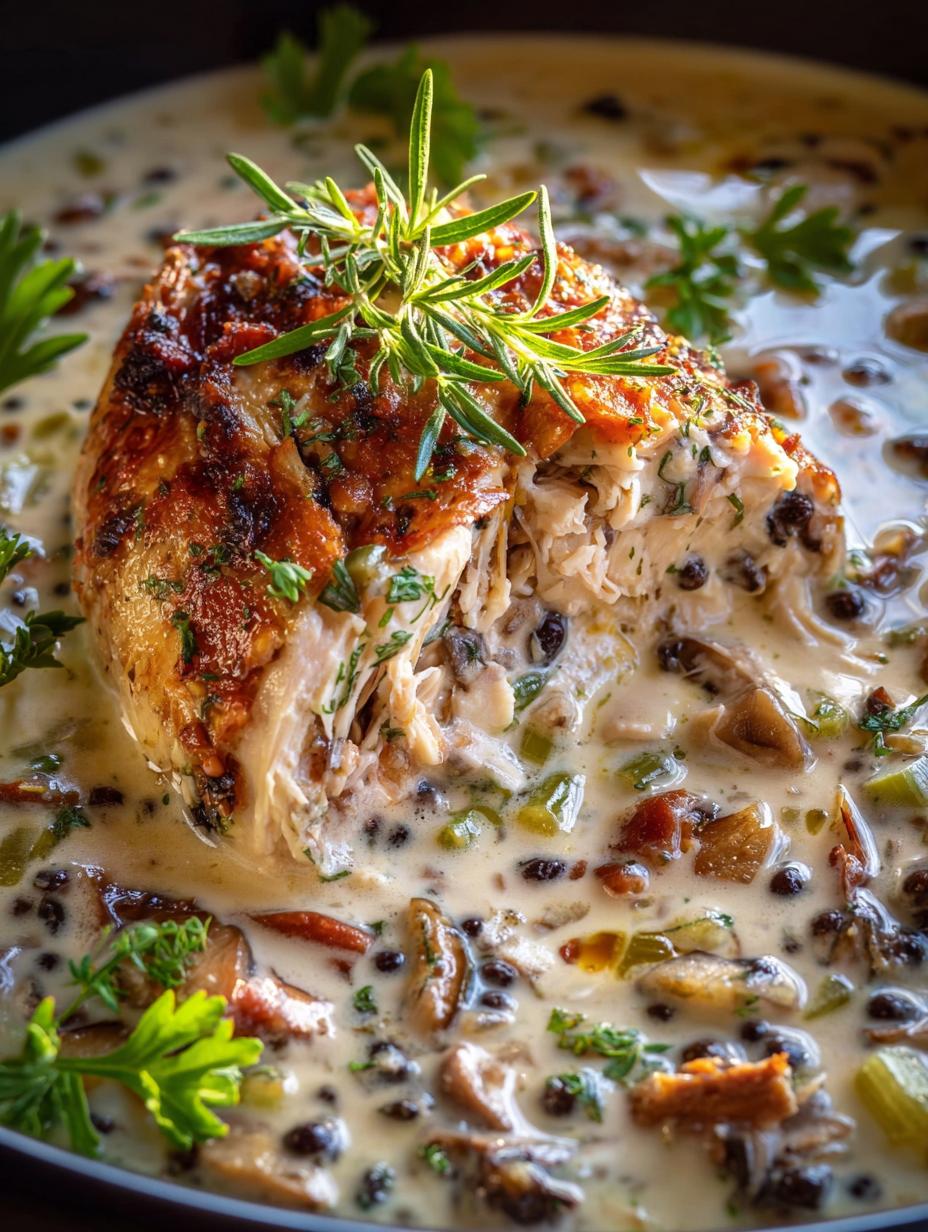 Creamy Crockpot Chicken Black