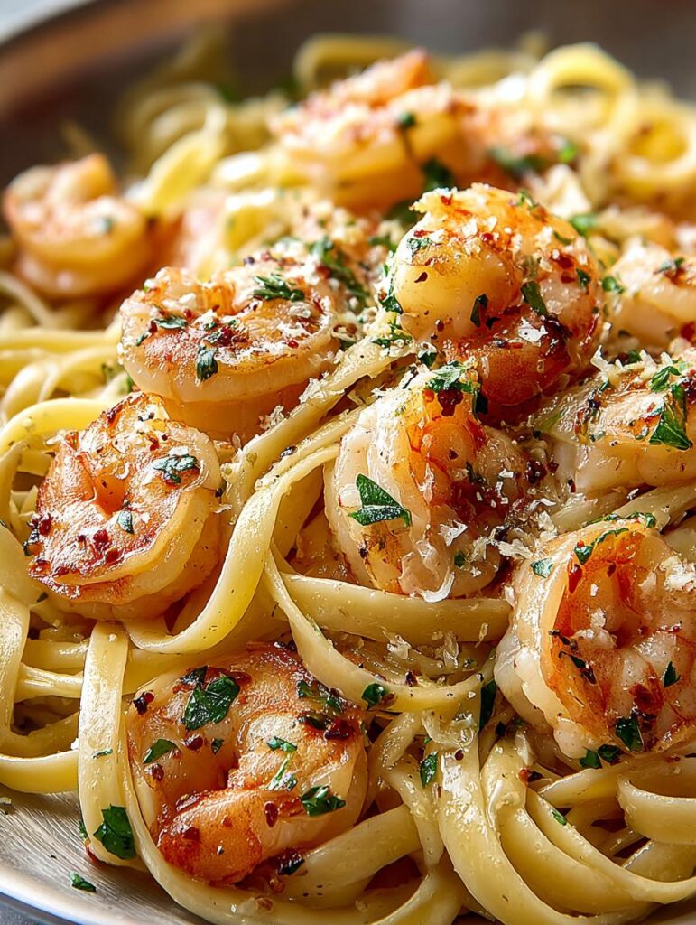 Creamy Garlic Shrimp Pasta