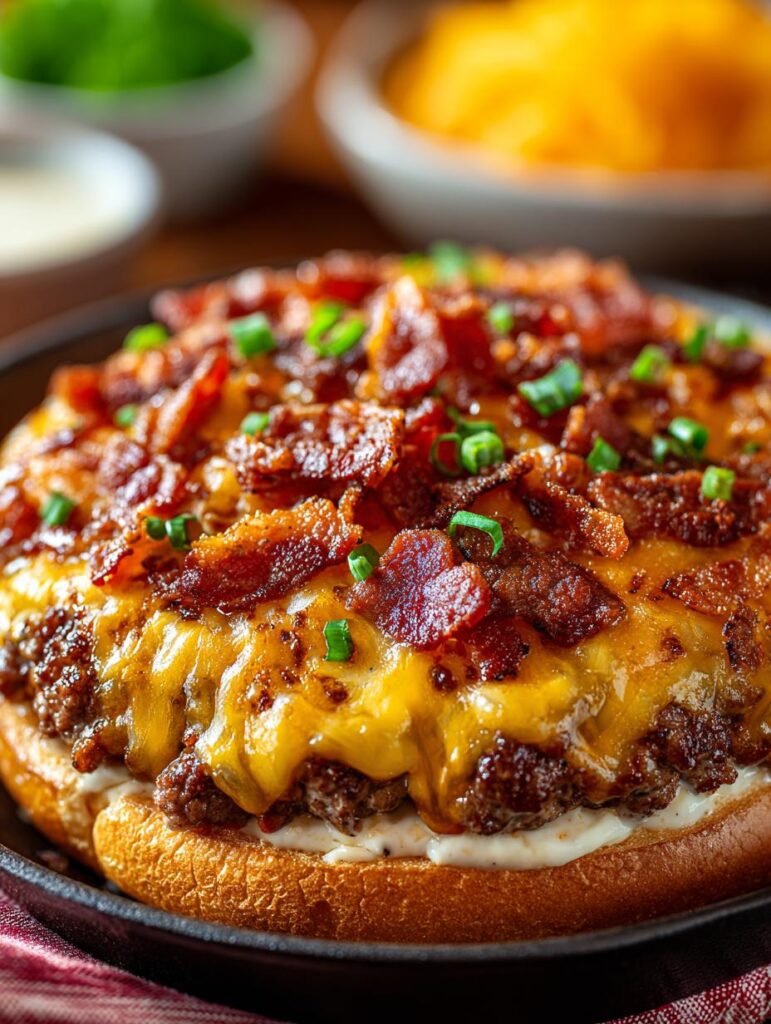 Creamy Skillet Bacon Cheeseburger