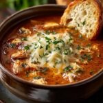 Crockpot Chicken Parmesan Soup