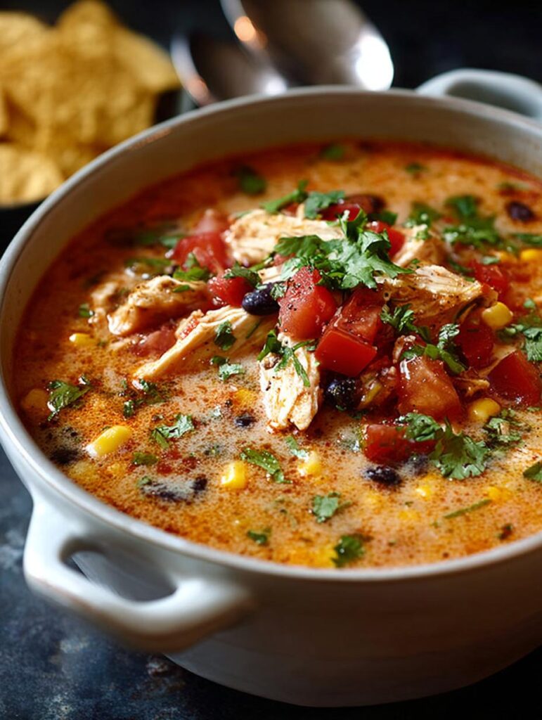 Crockpot Chicken Tortilla Soup