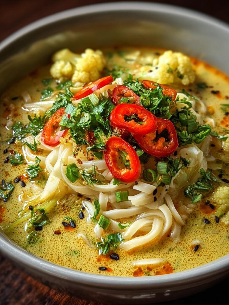Curried Cauliflower Noodle Soup