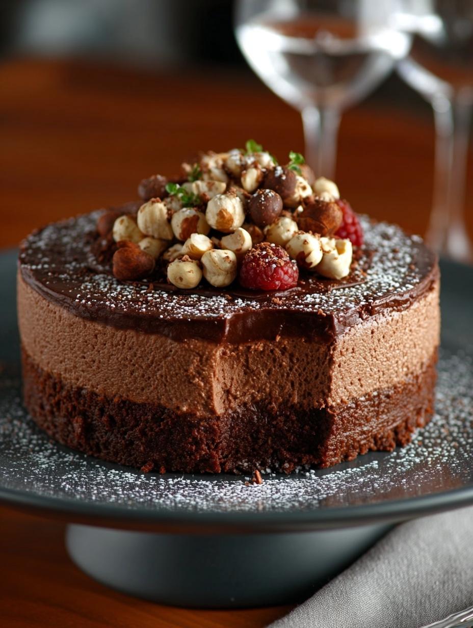 Decadent Low Carb Chocolate Hazelnut Mousse Cake Recipe 6 Decadent Low Carb Chocolate Hazelnut Mousse Cake Recipe - Decadent Low Carb Chocolate - additional detail