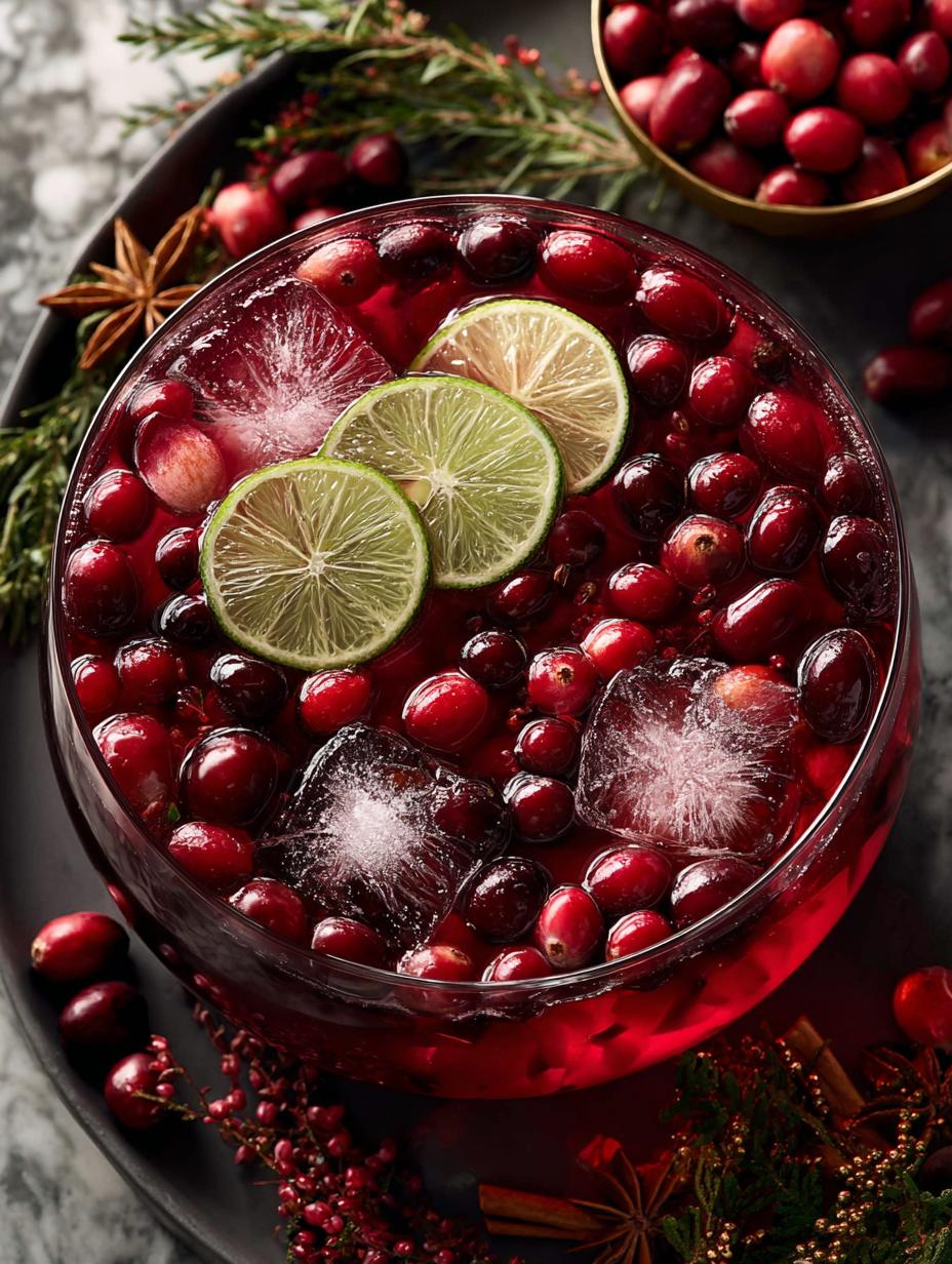 Festive Cranberry Ginger Punch: 8 Joyful Servings - Festive Cranberry Ginger Punch - additional detail