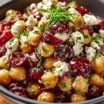 Feta Cranberry Chickpea Salad