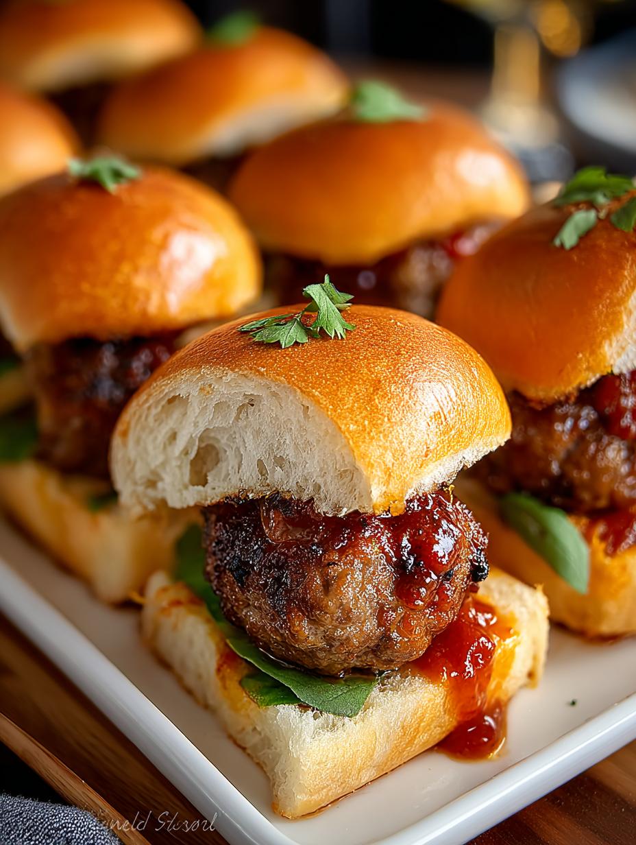 Irresistible Game Day Meatball Sliders served on a platter, perfect for gatherings