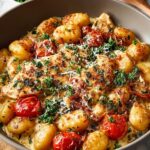 Garlic Chicken Gnocchi Skillet