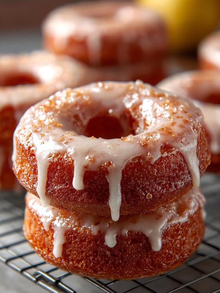 Glazed Gingerbread Baked Donuts