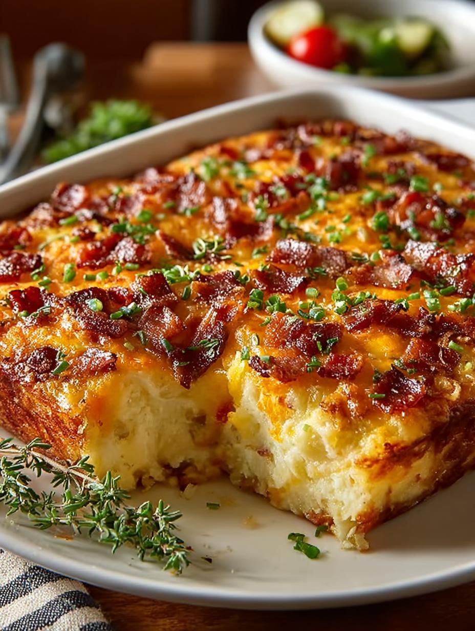Hashbrown Breakfast Casserole: 8 Cheesy, Hearty Servings - Hashbrown Breakfast Casserole - main visual representation