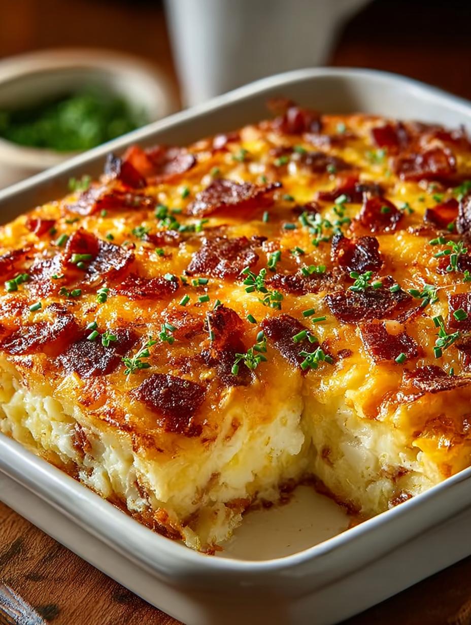 Hashbrown Breakfast Casserole: 8 Cheesy, Hearty Servings - Hashbrown Breakfast Casserole - additional detail
