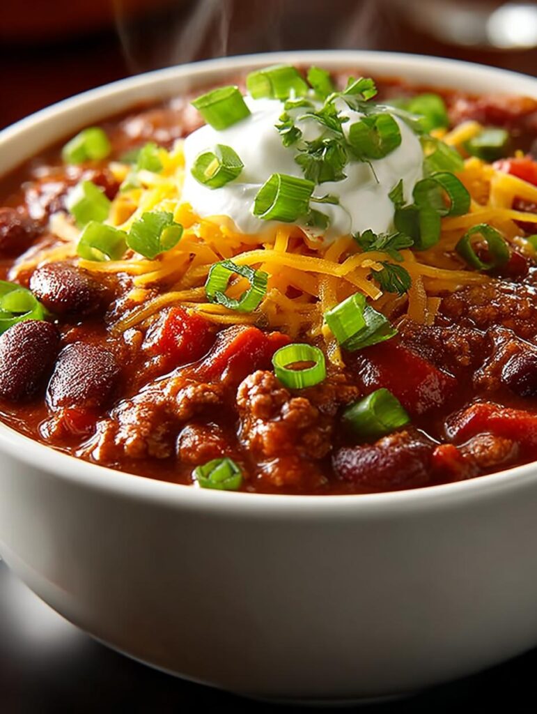 Hearty Homestyle Crockpot Chili