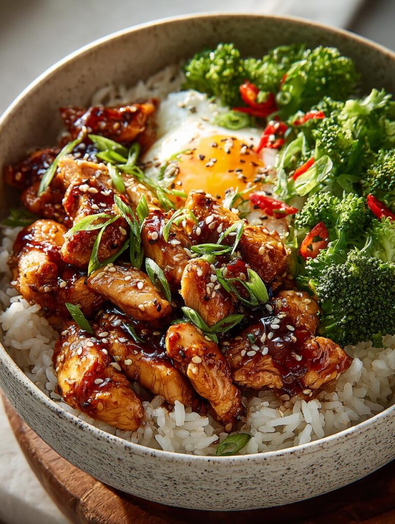 Honey Garlic Chicken Bowls