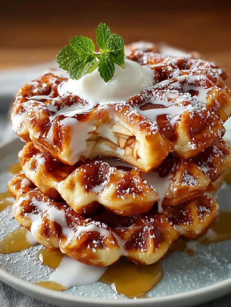 Irresistible Apple Fritter Waffle