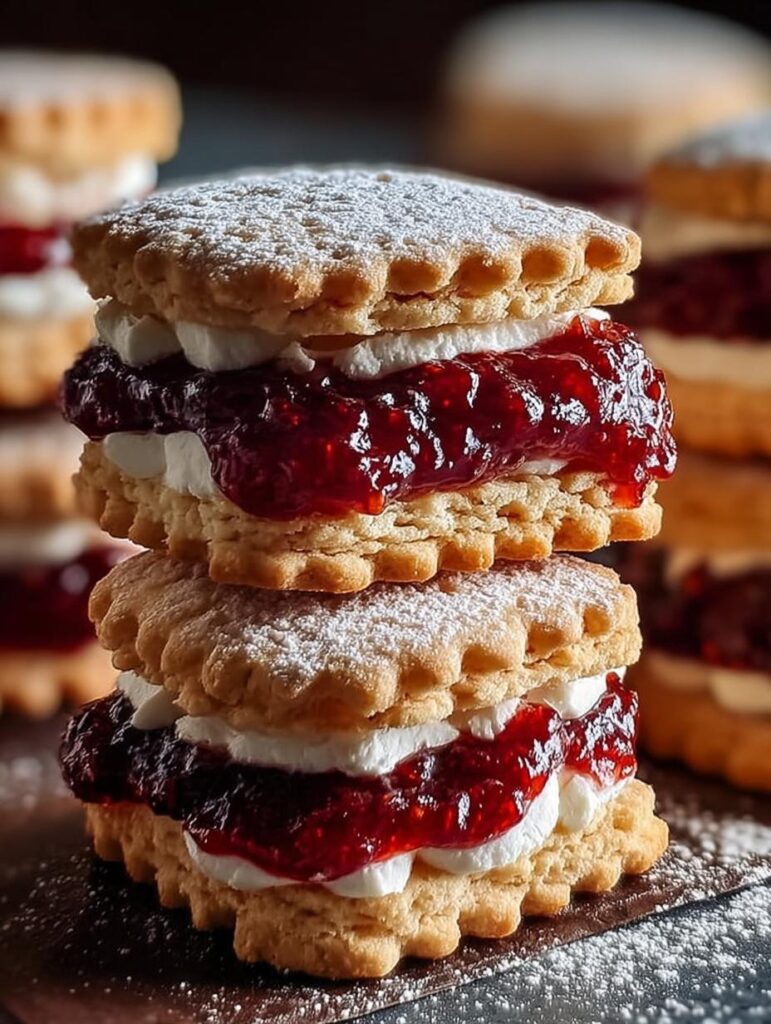 Jam Filled Sandwich Cookies