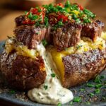 Loaded Steak Potato Baked