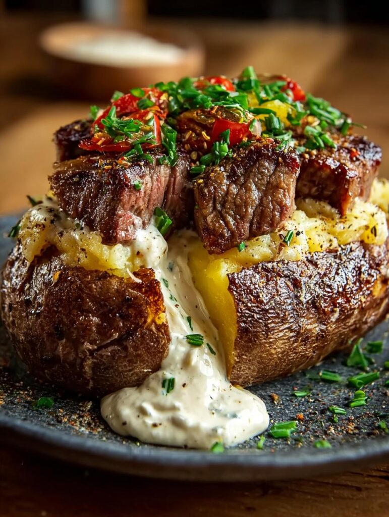 Loaded Steak Potato Baked