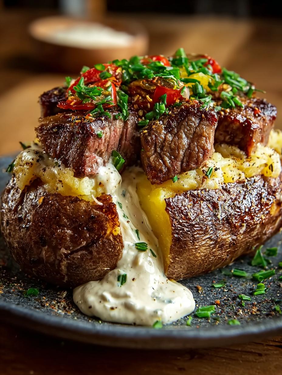 Loaded Steak Potato Baked