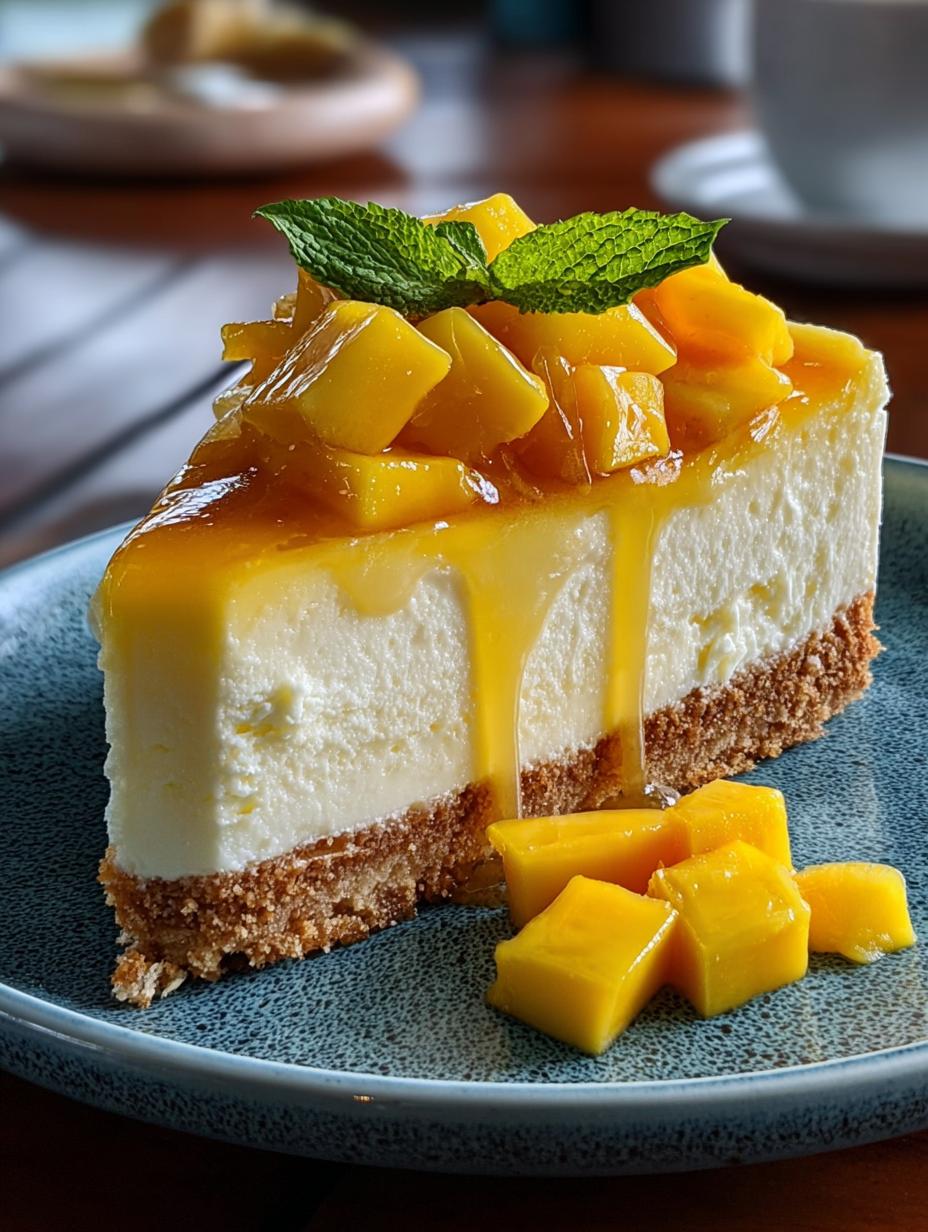 Delicious Mango Cheesecake Cake for Your Sweet Cravings - Mango Cheesecake Cake - additional detail