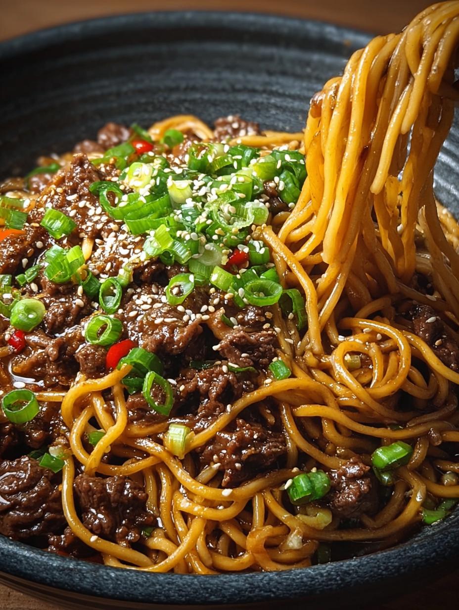Mongolian Beef Noodles