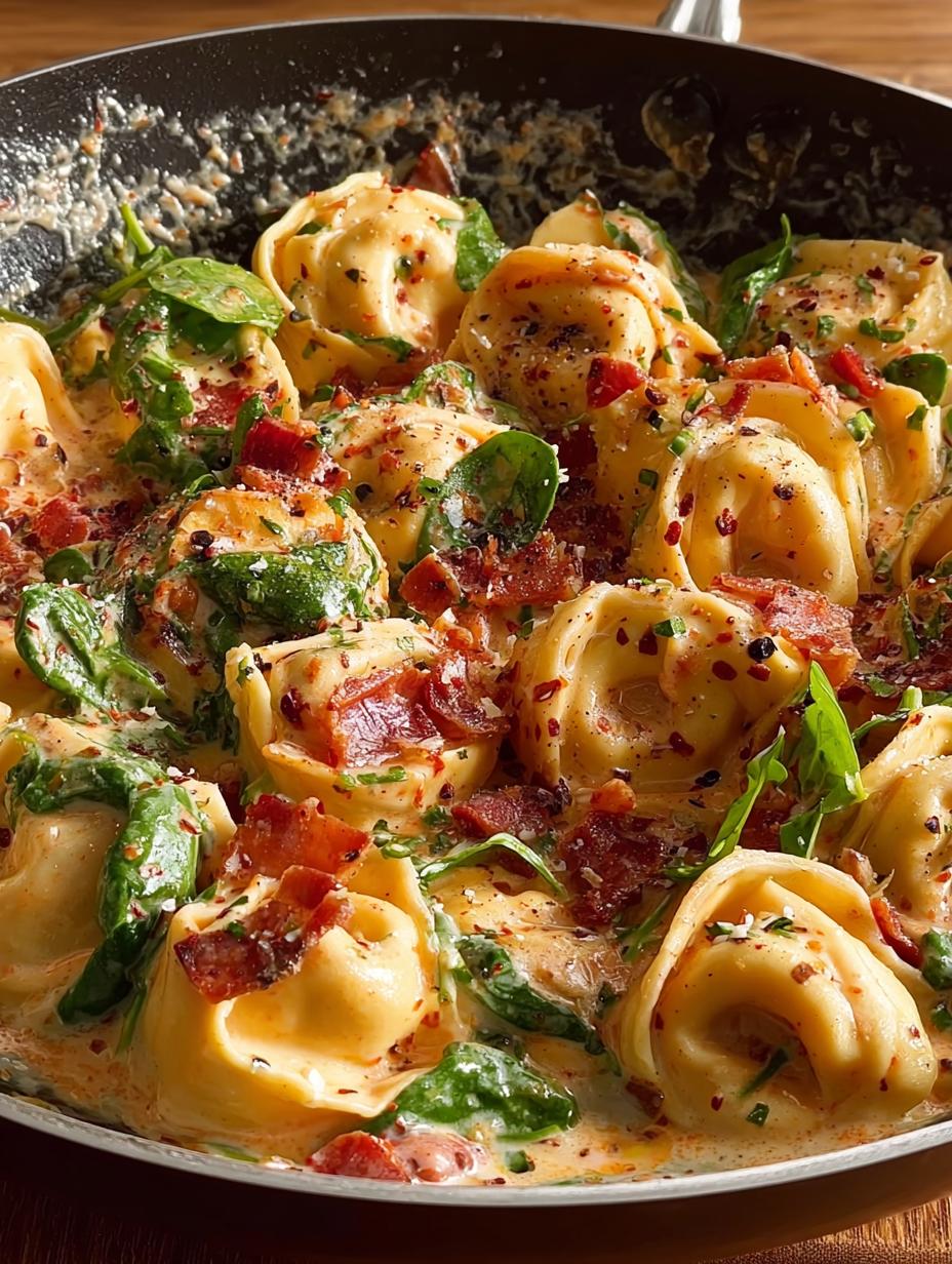One Pan Tuscan Tortellini: Quick Comfort Food Delight - One Pan Tucsan Tortellini - main visual representation