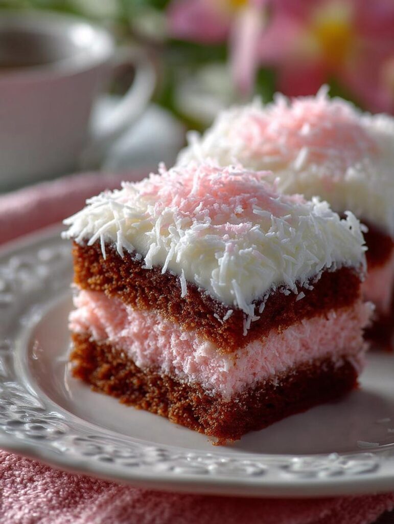 Pink Coconut Snowball Cake