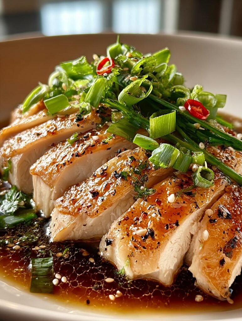 Poached Chicken with Ginger