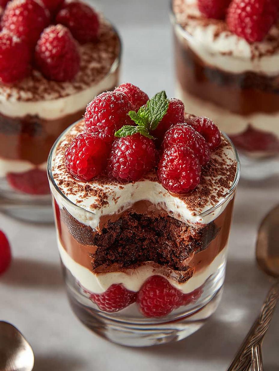 Raspberry Brownie Parfaits: 5 Layers of Pure Indulgence 6 Raspberry Brownie Parfaits: 5 Layers of Pure Indulgence - Raspberry Brownie Parfaits - additional detail