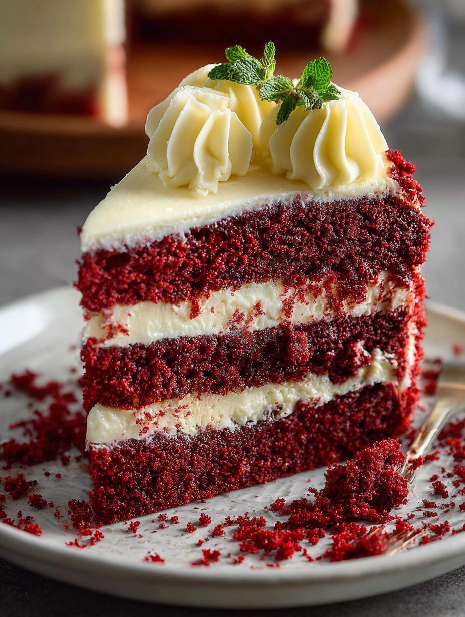 Delicious Red Velvet Cake Recipe with Cream Cheese Frosting 5 Delicious Red Velvet Cake Recipe with Cream Cheese Frosting - Red Velvet Cake - main visual representation