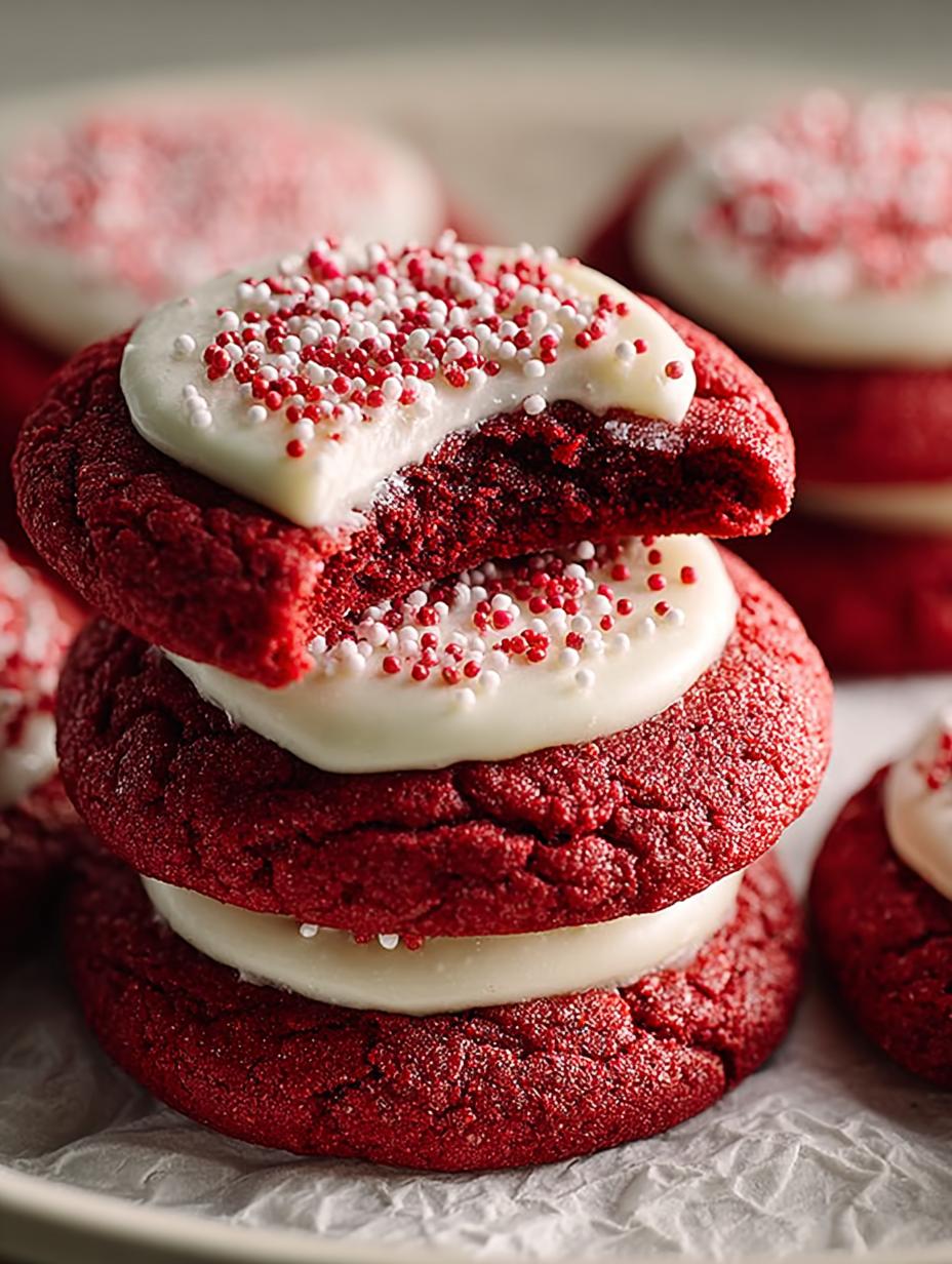 Red Velvet Sugar Cookies