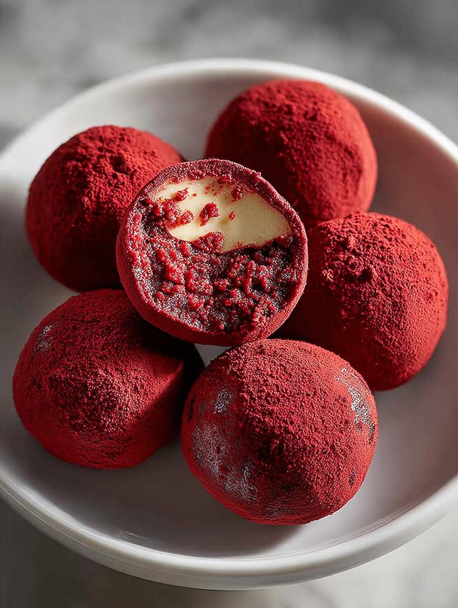 Red Velvet Truffles: 10 Irresistible Treats to Indulge - Red Velvet Truffles - main visual representation