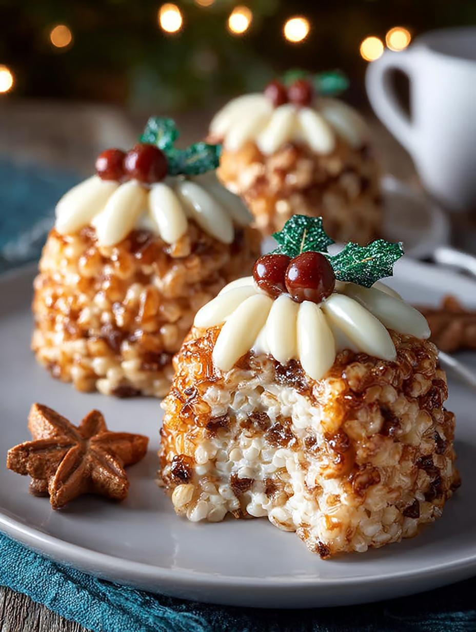 Rice Krispie Christmas Puddings: 7 Festive Treats to Make - Rice Krispie Christmas Puddings - additional detail