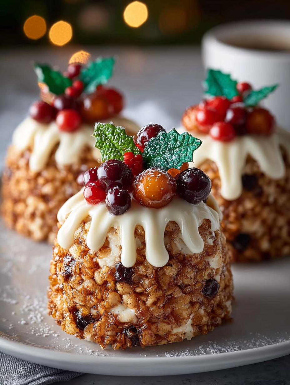 Rice Krispie Christmas Puddings: 7 Festive Treats to Make - Rice Krispie Christmas Puddings - additional detail