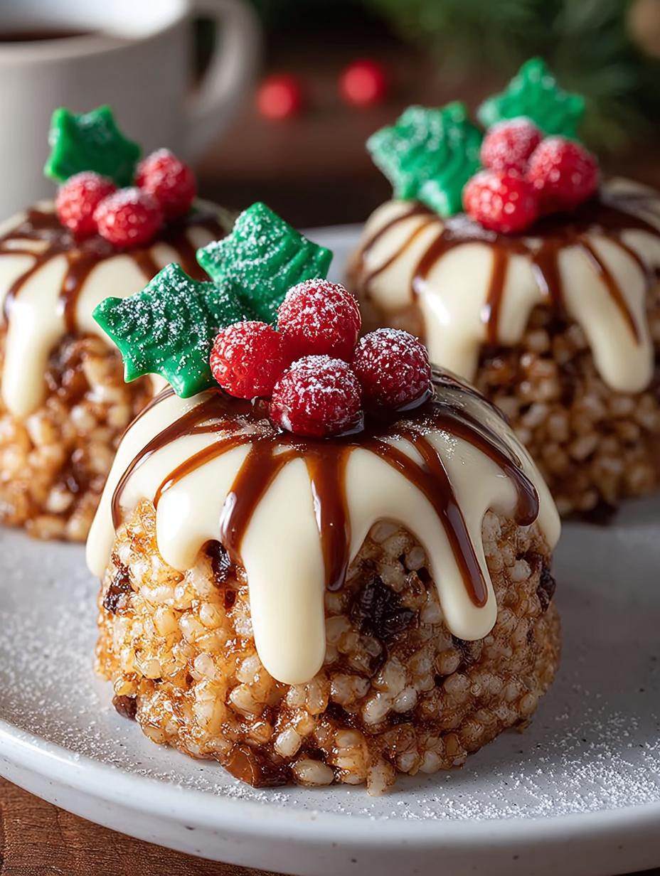 Rice Krispie Christmas Puddings