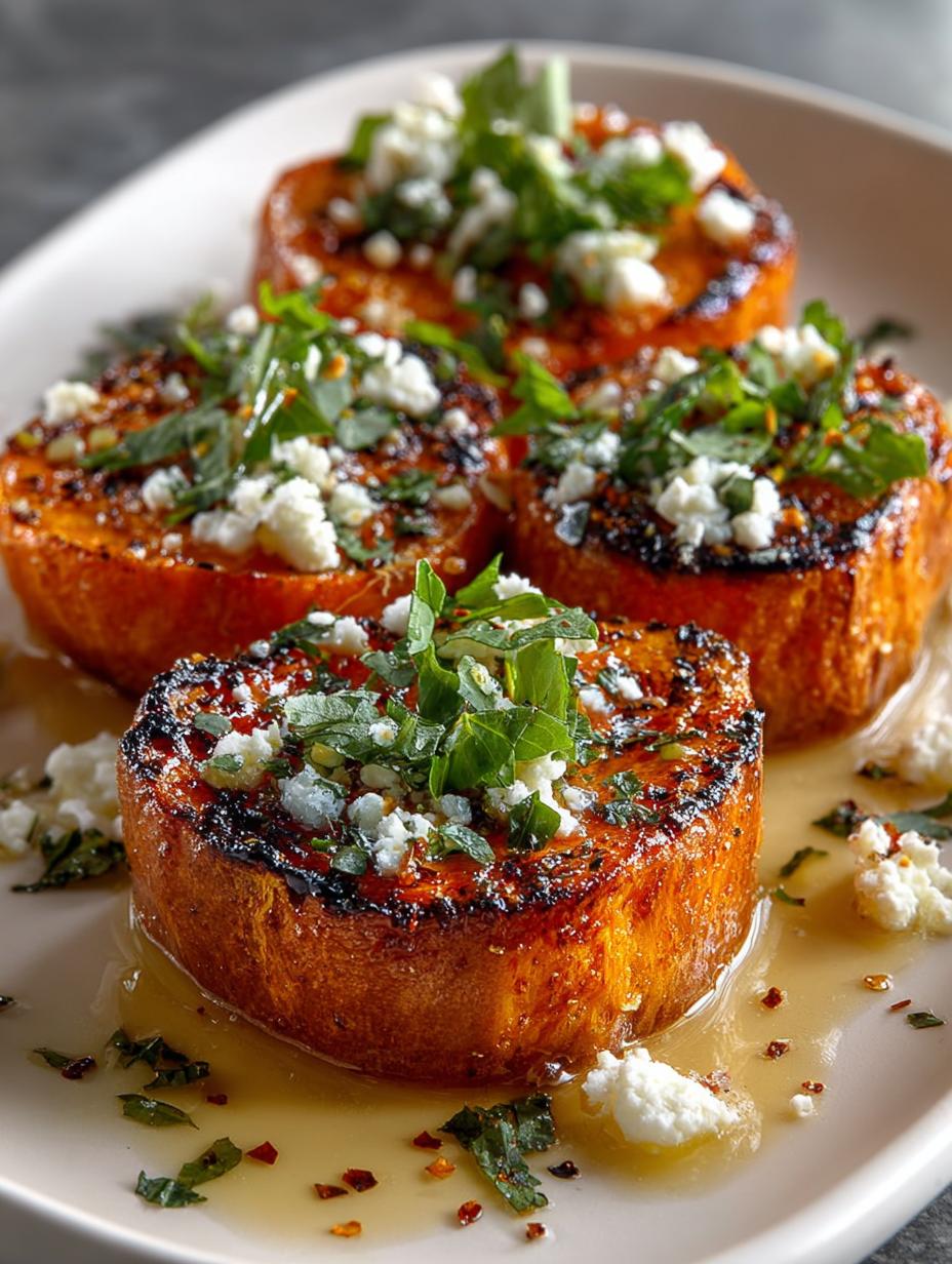 Roasted Sweet Potato Rounds with Honey & Feta Delight - Roasted Sweet Potato Rounds - main visual representation
