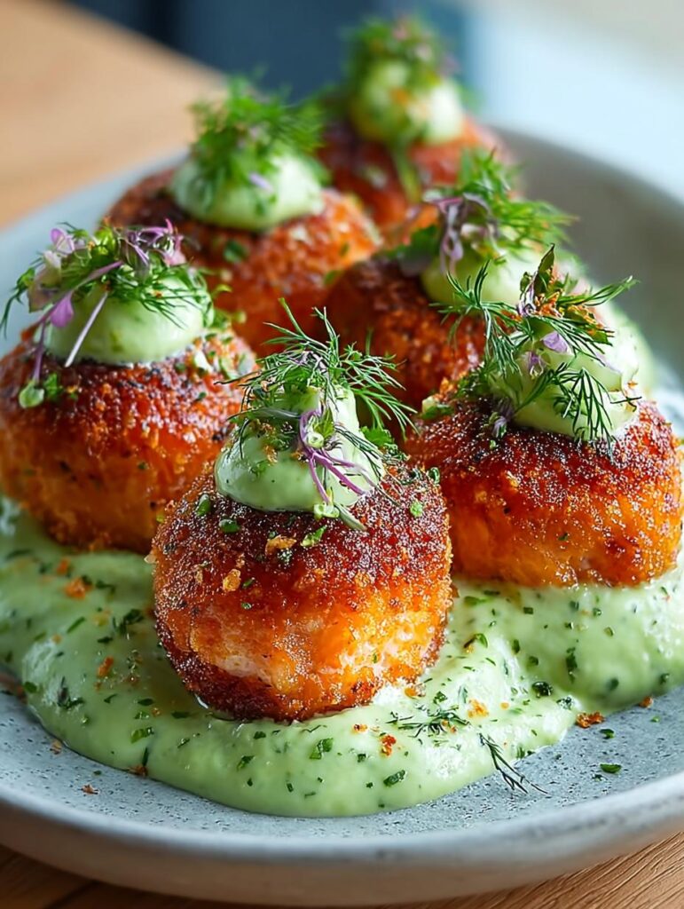 Salmon Balls Creamy Avocado