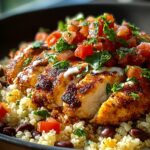 Salsa Chicken Cauliflower Rice