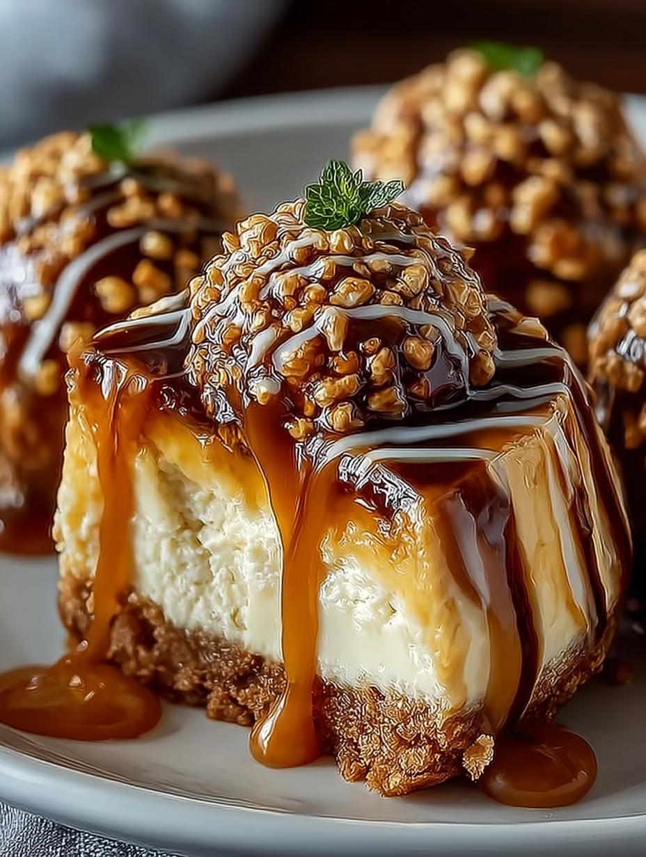 Salted Caramel Pretzel Cheesecake: 24 Irresistible Bites 6 Salted Caramel Pretzel Cheesecake: 24 Irresistible Bites - Salted Caramel Pretzel Cheesecake - additional detail