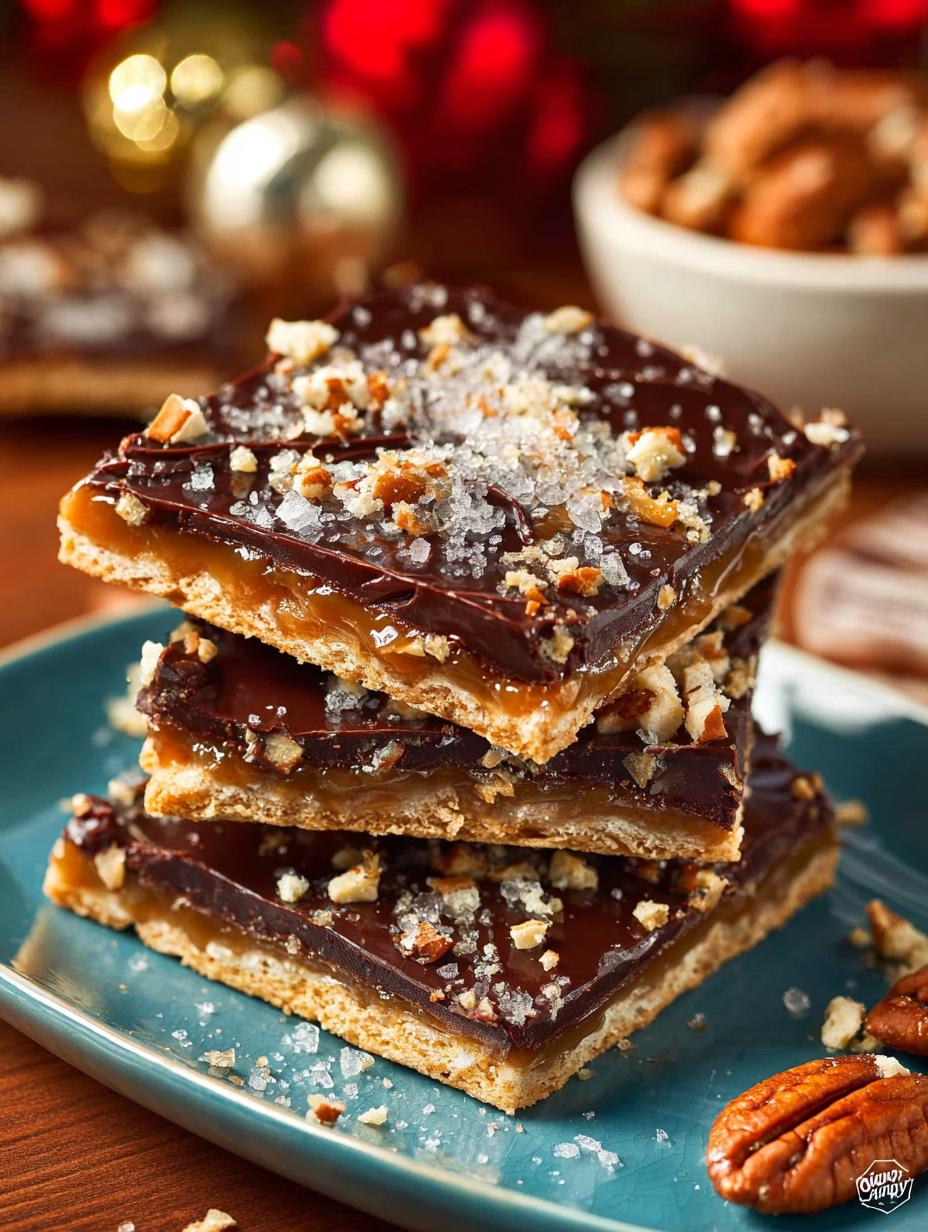 Saltine Cracker Toffee: 5-Ingredient Sweet Delight 5 Irresistible Saltine Cracker Toffee fresh from the oven on a baking sheet